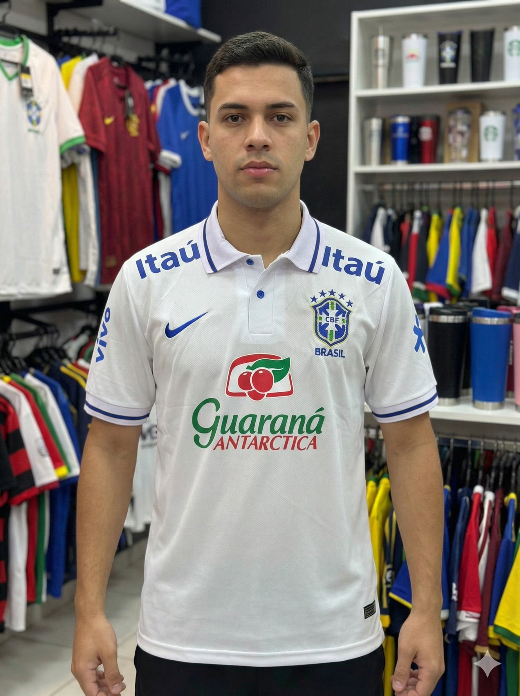 Camisa Polo Treino Seleção Brasileira - Nacional