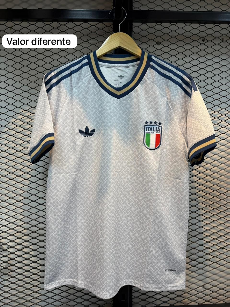 Camisa Itália Retrô Branca - Adidas Classic