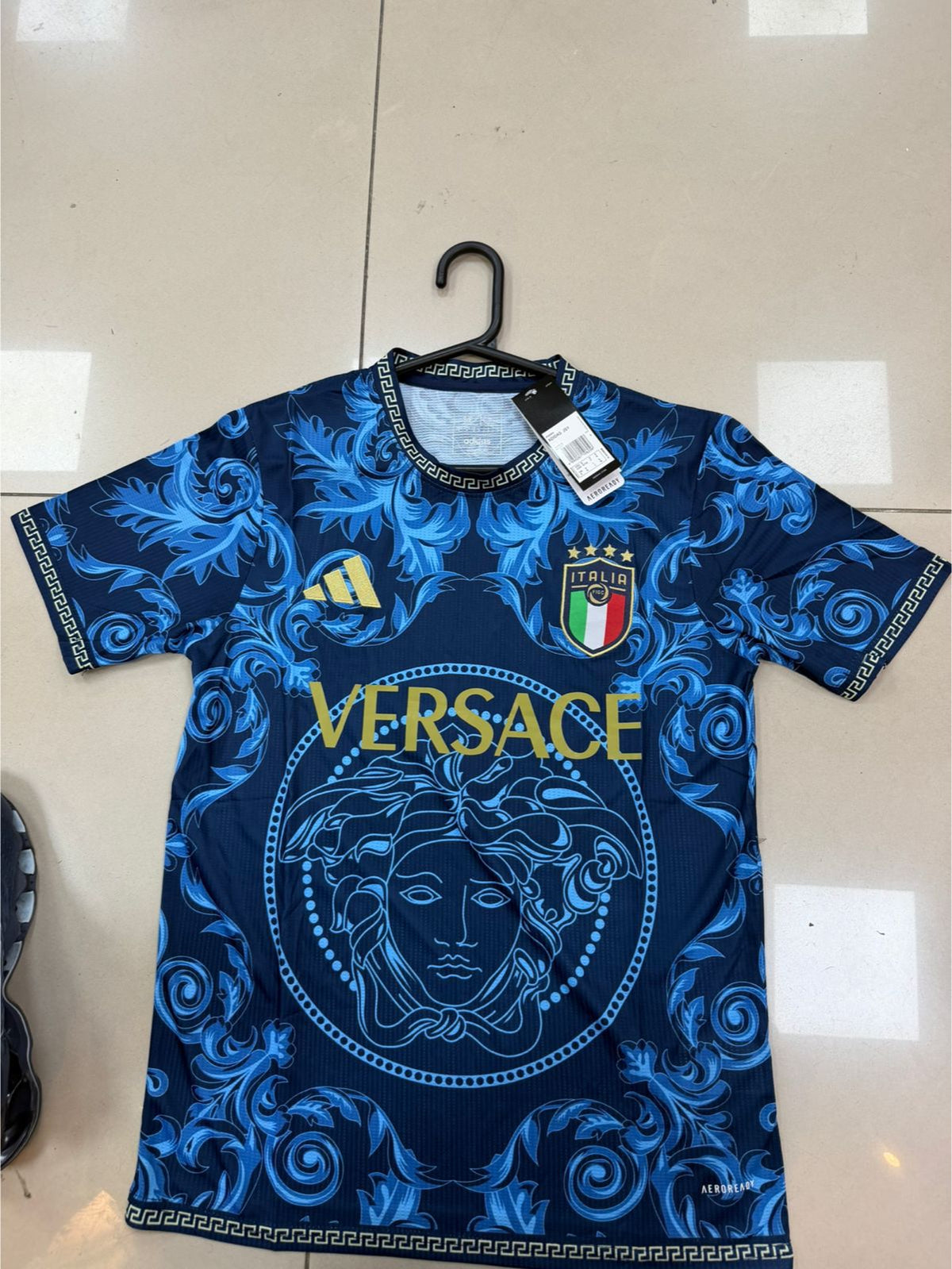 Camisa Itália Edição Especial Versace - Azul