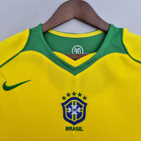 Camisa Retrô Seleção Brasileira 2004 2005 I Home Masculina